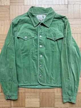 Vintage green corduroy trucker-style jacket